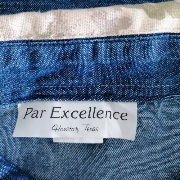 Par Excellence Womens Blue Patchwork Upcycled Tunic Dress Size 7P/XL - Picture 5 of 7